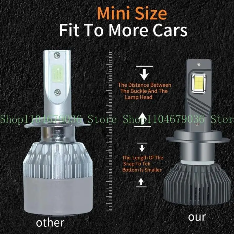 

652F 2pcs 120W Canbus 40000LM H4 H7 H8 H9 H11 9005 LED Bulb Car Headlight 9006 881 Auto Fog Lamp Car Driving Headlight Lamps