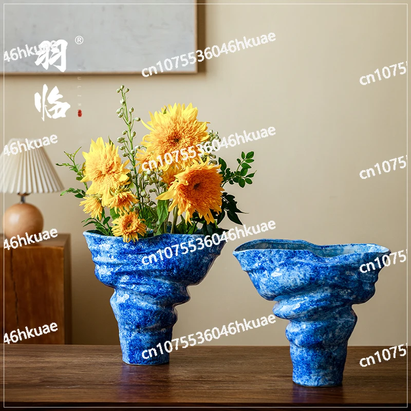 Ceramic flower pot home special-shaped large-diameter succulent planting pot countertop vase decorative ornament