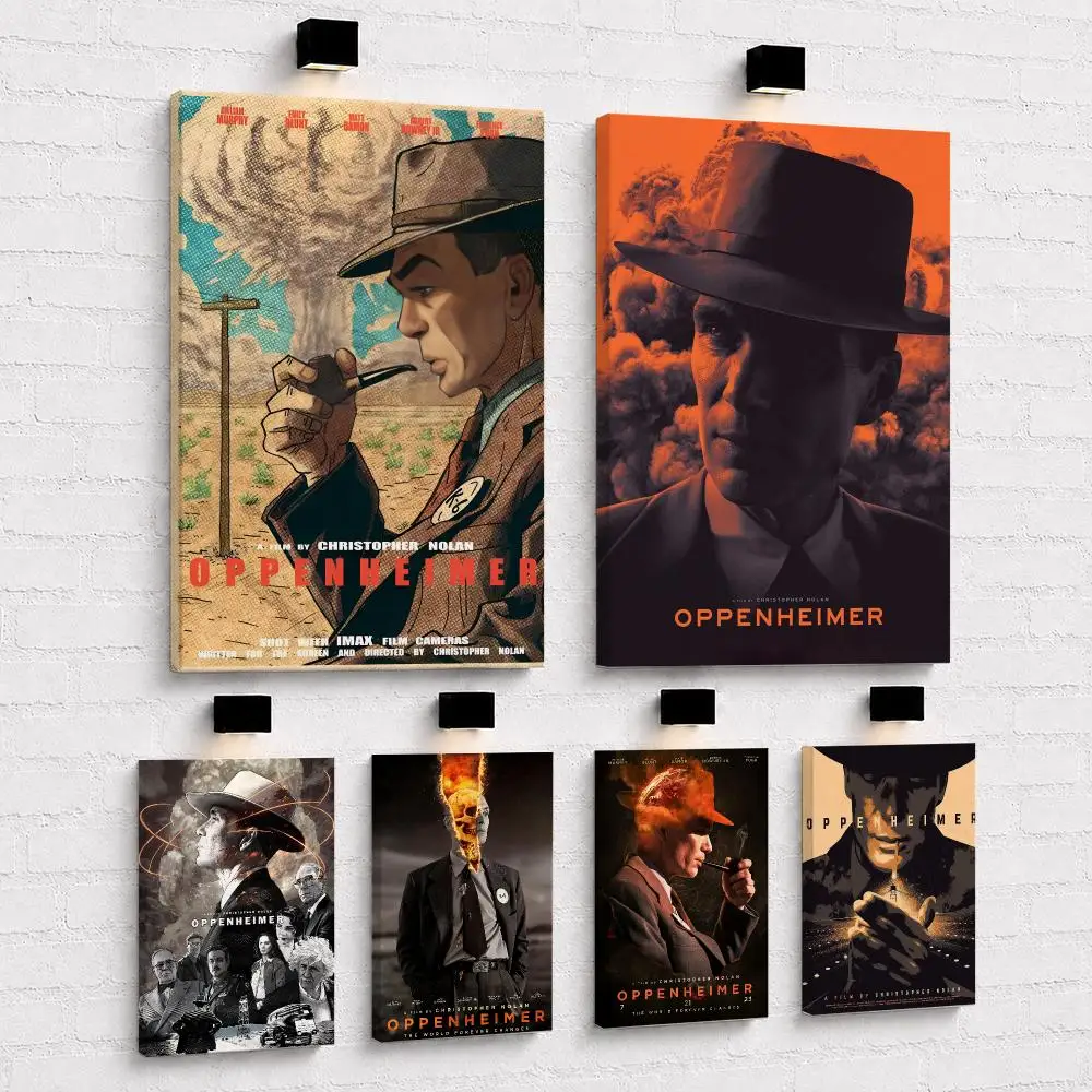 Historical Movie O-Oppenheimer Framed Wall Painting Framed Canvas Wall Art Print | Modern Poster | Home Hallway Decor