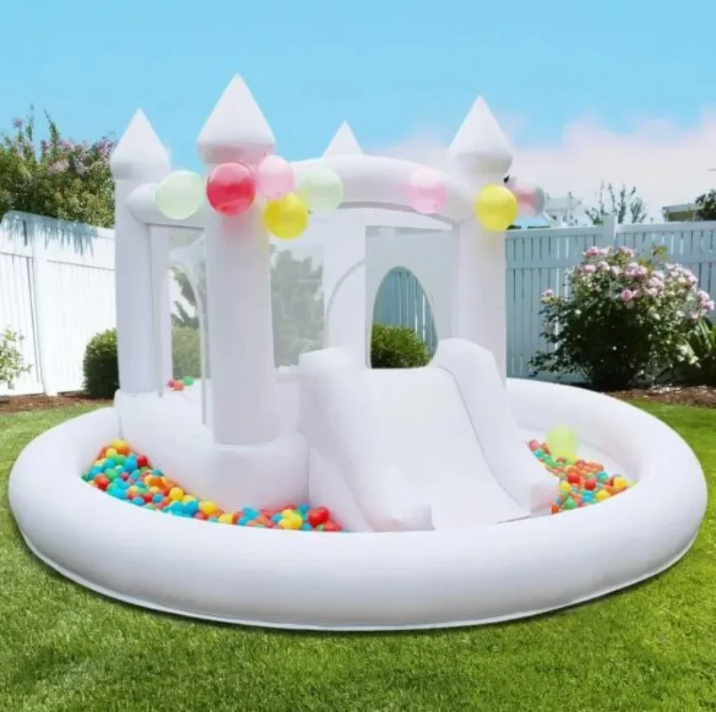 Dia13ft Children inflatable castle trampoline with slide and ball pit  party event birthday gift playground kids toy Jumping bed