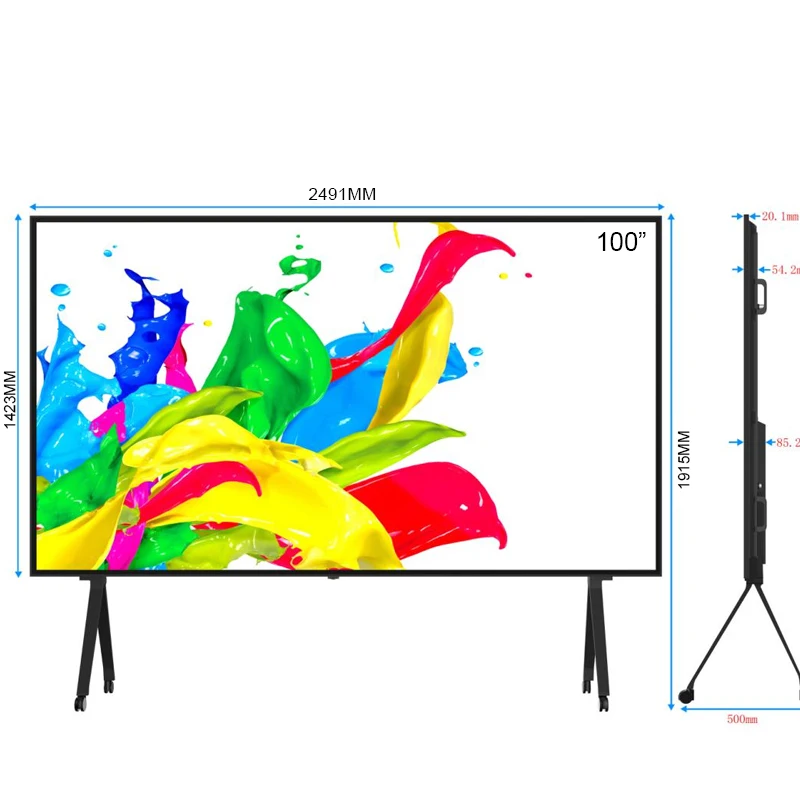 75/85/90/95/100 inch television 4k smart tv t2/s2 tv