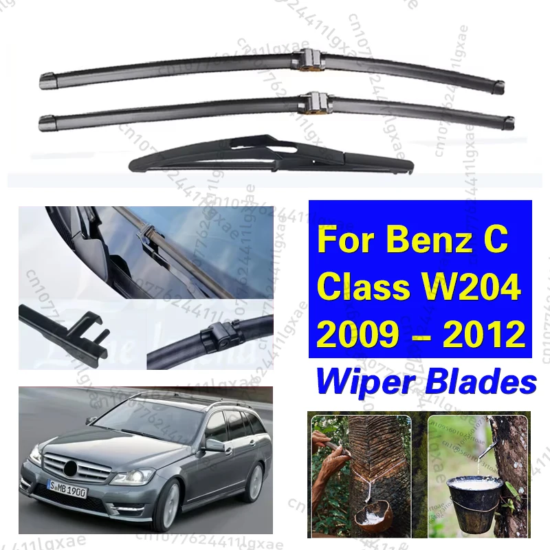 

24"24"12" For Mercedes Benz C Class W204 2009 2010 2011 2012 Front Rear Window Wiper Windshield Windscreen Wiper Blades