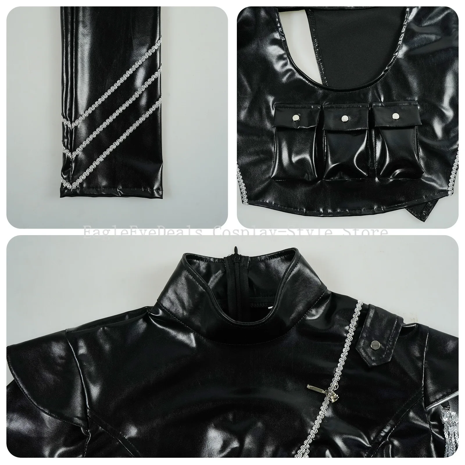 Disfraz de Cosplay de Kpop Demon Hunters Rumi Zoey Mira para niños, traje de batalla de cuero negro, pantalón para mujeres adultas, cinturón, guantes, fiesta de Halloween