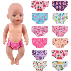 Cute Doll Panties For 18 Inch American Doll&43 Cm Born Baby Doll Clothes,Christmas Doll Diapers,Doll Clothes,Our Generation