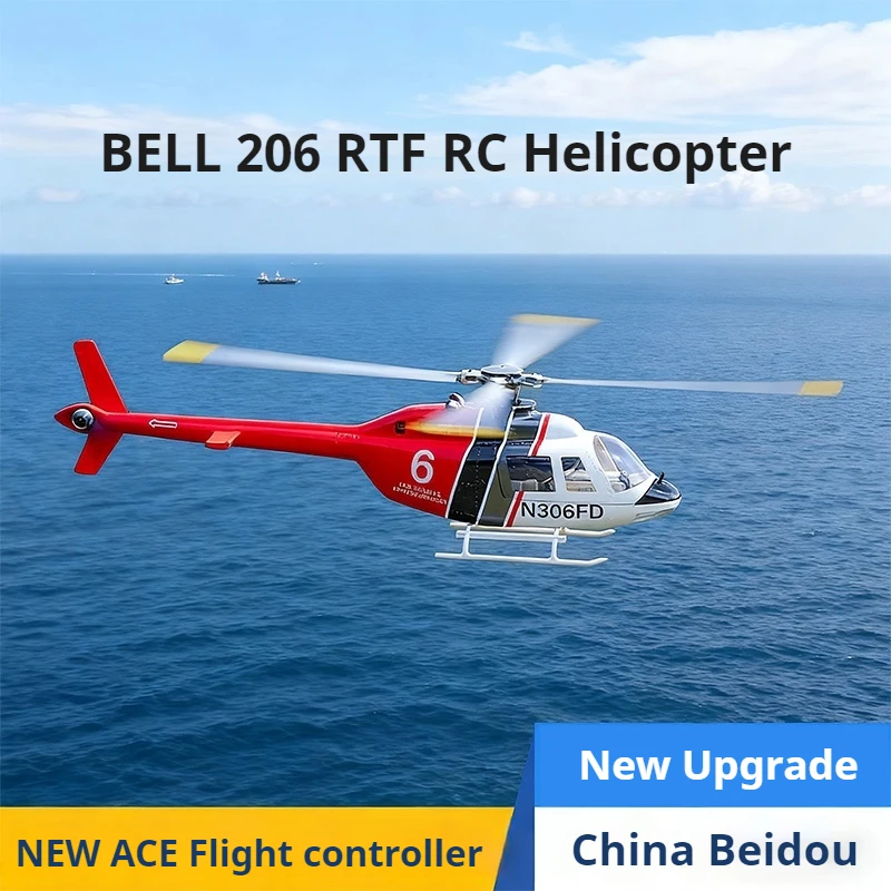 

FLYWING 470-уровневая модель вертолета BELL 206, имитация дистанционного управления, НОВАЯ модель управления полетом ACE, GPS-позиционирование, возврат в один клик