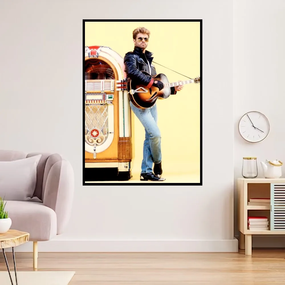 Singer George Michael Rock In Rio 2 Poster Prints Wall Painting Bedroom Living Room Decoration Office Small