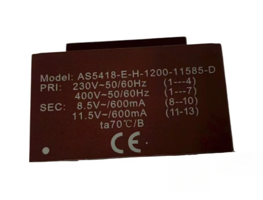 Transformateur d'origine neuf AS5418 12VA, entrée 0-230V-400V, sortie 8.5V 11.5V, remplacement pour B1406090 B1406090