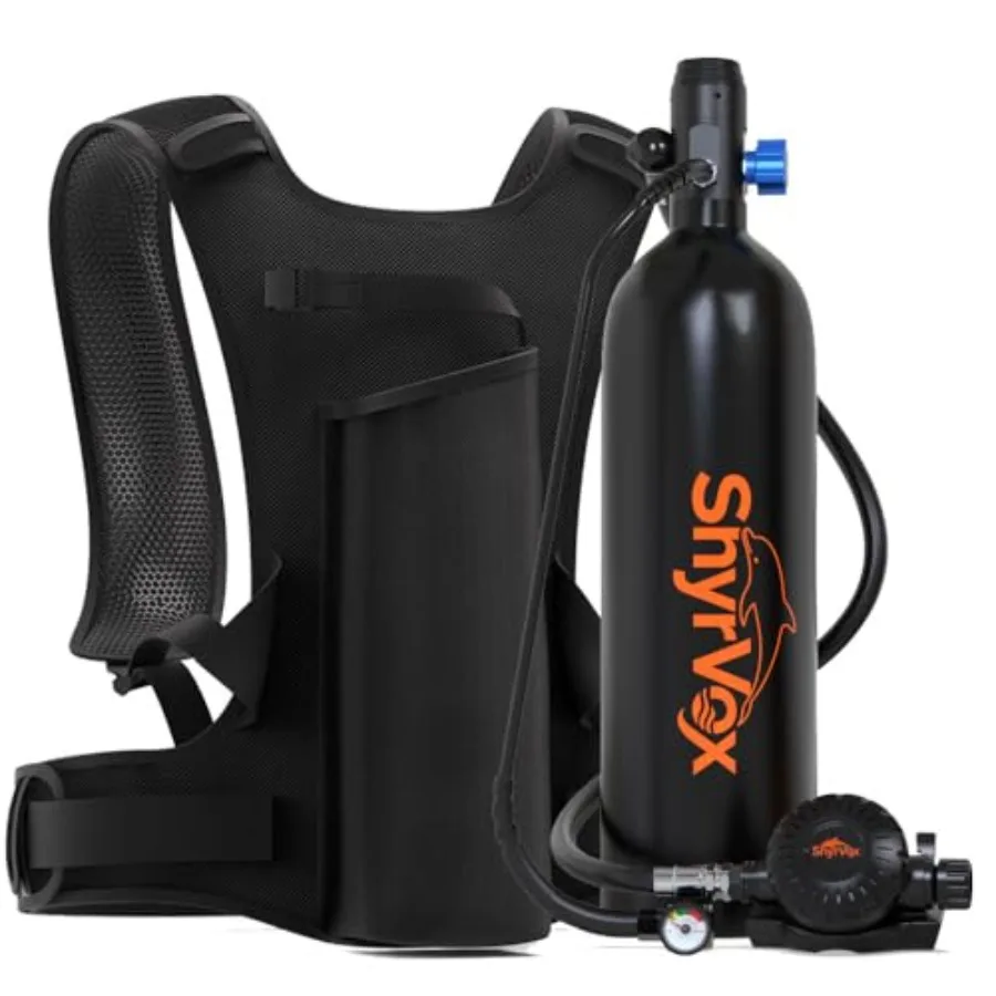 

Scuba Tank Lung Tank Diving Tank for travel and underwater exploration, aluminum alloy, black, 1.9L 3000PSI 200bar, 30-35min ru