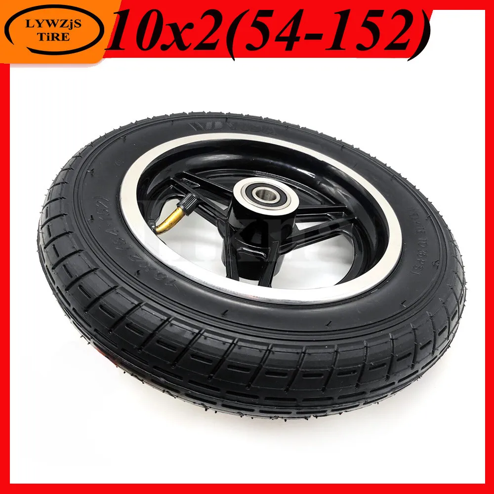 

10 Inch Inflatable Wheel Tyre 10x2(54-152) Inner Outer Tire with Alloy Rim for Electric Scooter Accessories