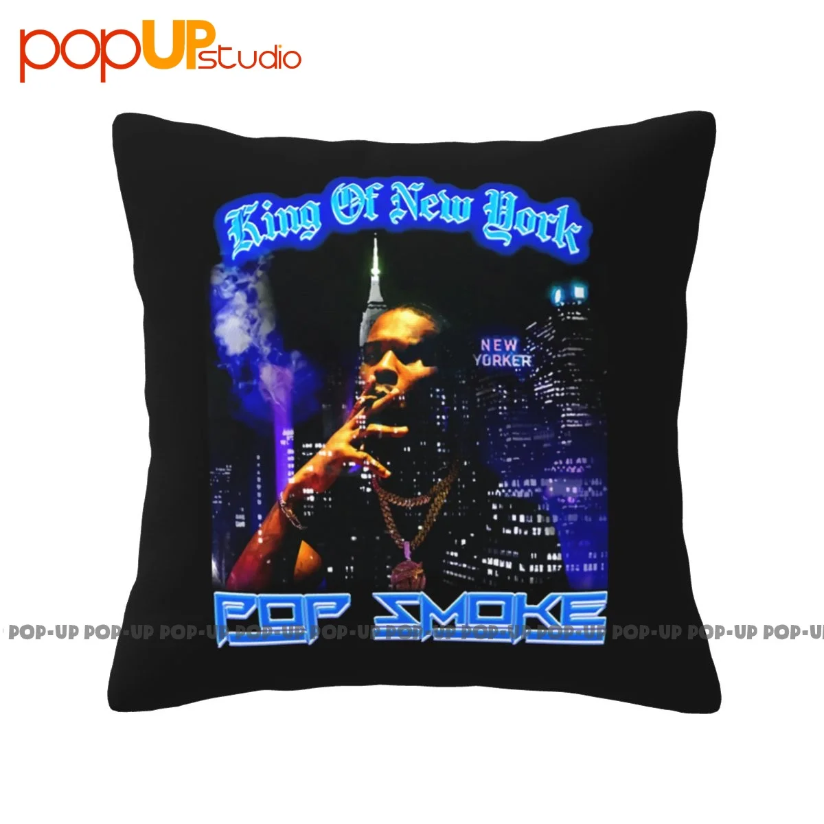 Best Pop Smoke Meet The Woo King Of New York P-12 Pillowcase Throw Pillow Cover For Room Thickened Home Decorative