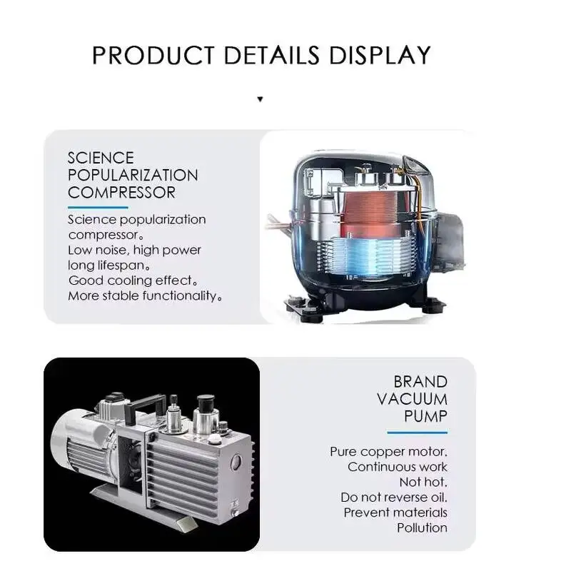 Large Vacuum HFD-15 Dryer For Fruit Vegetable Lyophilizer Freeze Drying Machine 20kg/24h Small Vacuum Freeze-drying Equipment