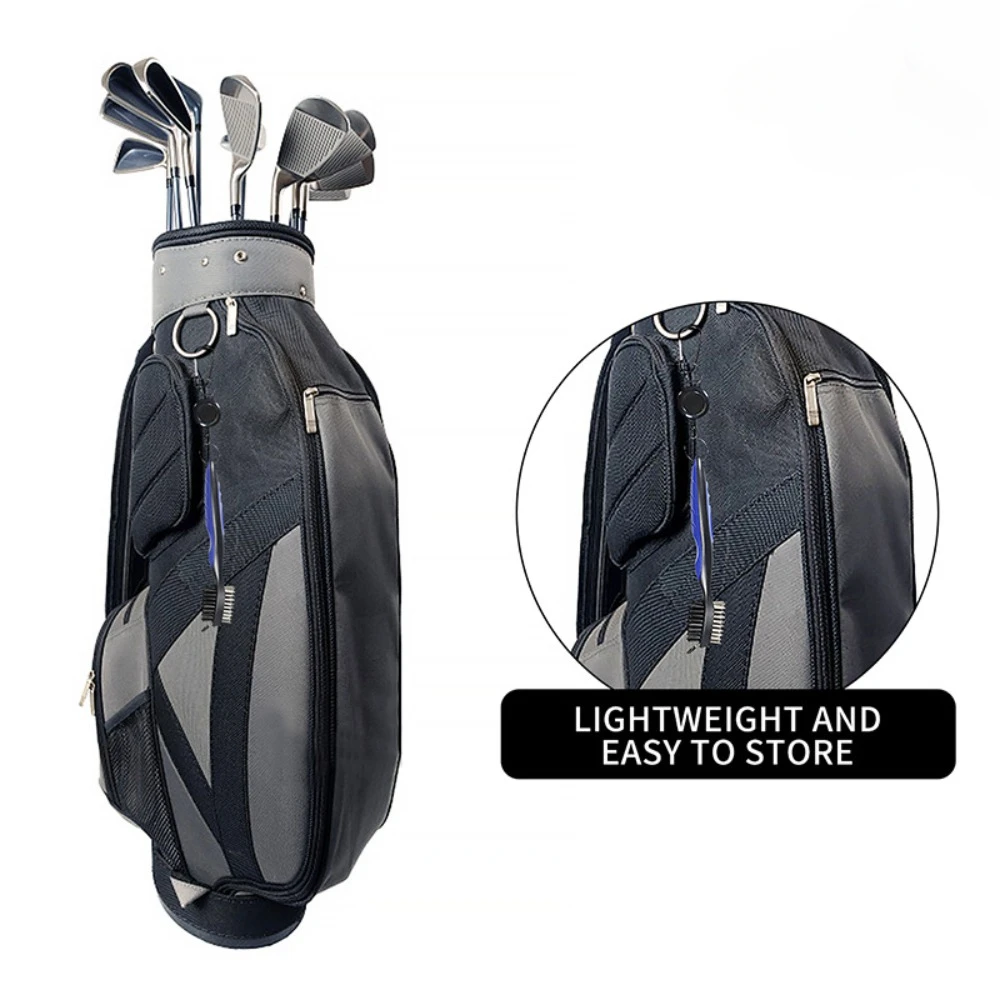 Golf Club Brush Groove Cleaner Retractable Zip-line Aluminum Carabiner Lightweight Stylish Easily Attaches to Golf Bag