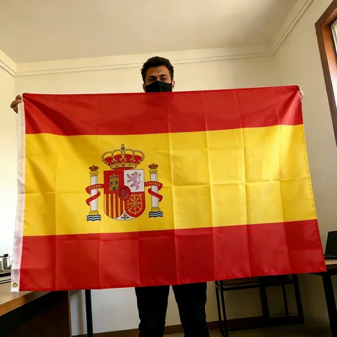Spain Flag 150x90cm 3x5 FT Bandera de España Polyester Double Stitched Outdoor Indoor Decoration