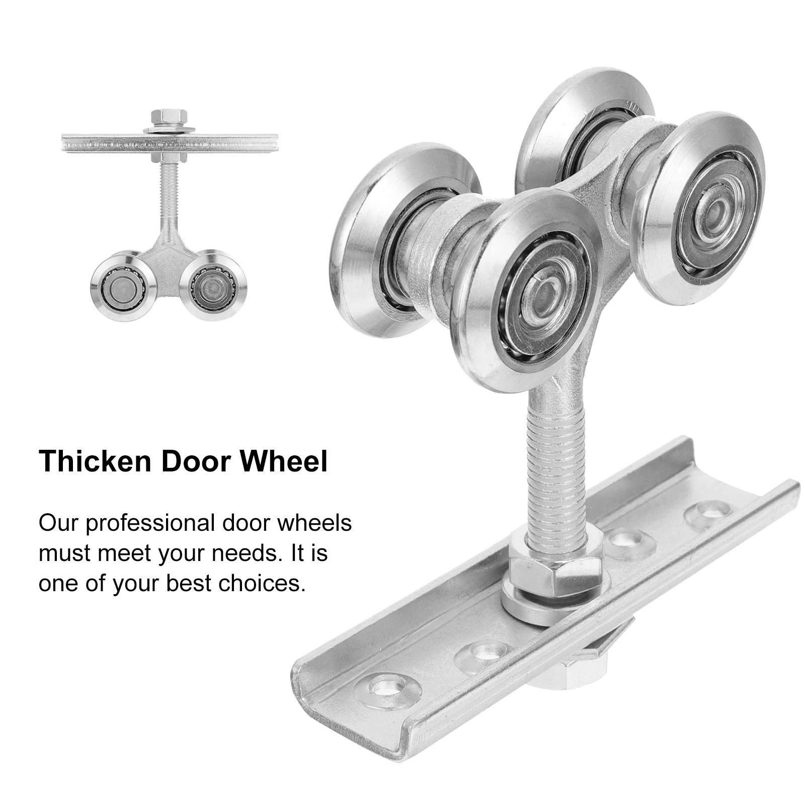 

1pc Industrial Door Track Roller Heavy Duty Sliding Wheel Cabinet Roller Wood Door Track Thicken Strong Load Bearing Durable