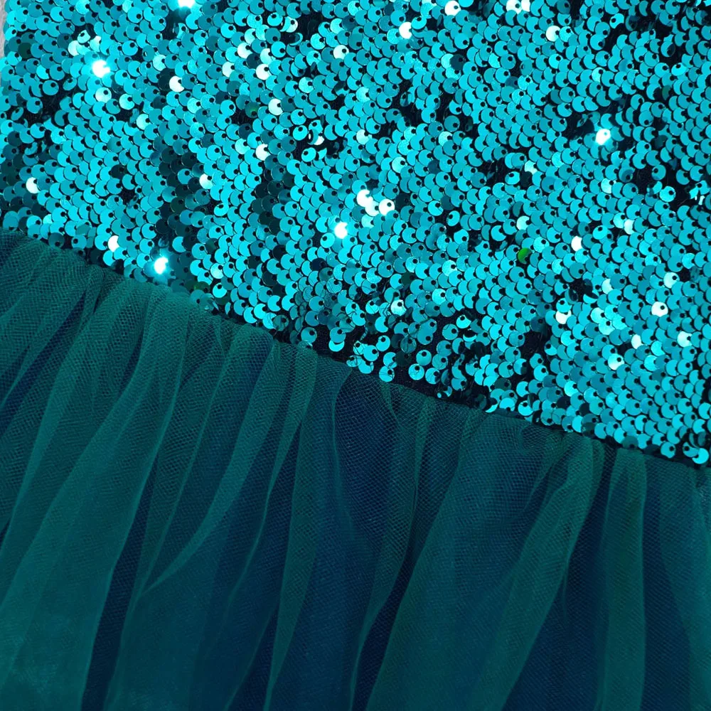 Robe de Ballet à Paillettes Brillantes pour Fille, Tutu en Maille, Costume de Patinage sur Glace