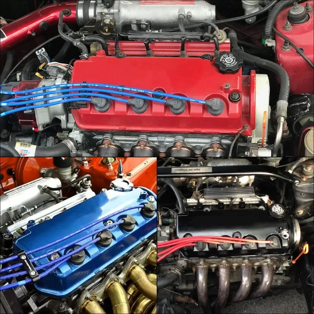 Valve Chamber Cover Fit For Honda Civic D16Y8 D16Y7 VTEC SOHC Car Racing Rocker Engine Valve Chamber Cover Aluminum Auto Parts