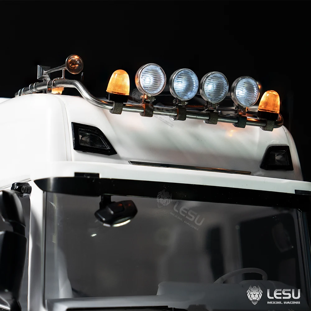 LESU suku cadang RC lampu atas kepala, lampu LED atap kabin untuk skala 1/14 770S RC truk traktor Aksesori mainan Model TH23433