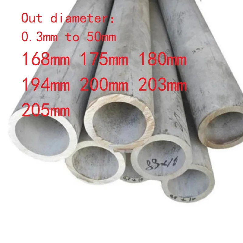 1pcs 304 Stainless Steel Tube Pipes Large Out Diameter 0.3 1 1.5 2 3 4 5 6 7 8 9 10 11 12-50 168 175 180 185 194 200 203 205mm