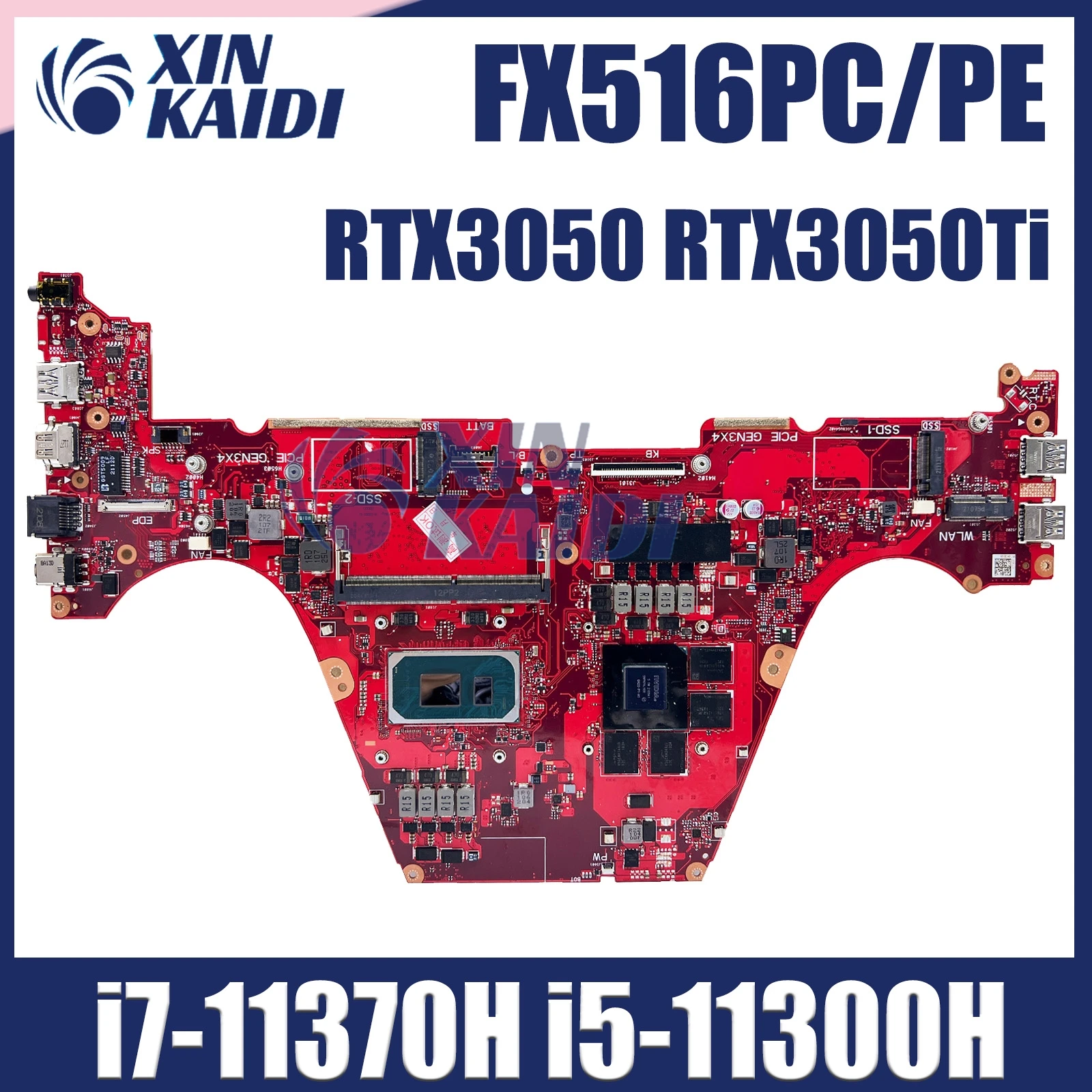 

FX516PC Mainboard For ASUS FX516PE FX516PM FX516PR i7-11370H i5-11300H Laptop Motherboard 8GB-RAM RTX3060 RTX3050 RTX3050Ti