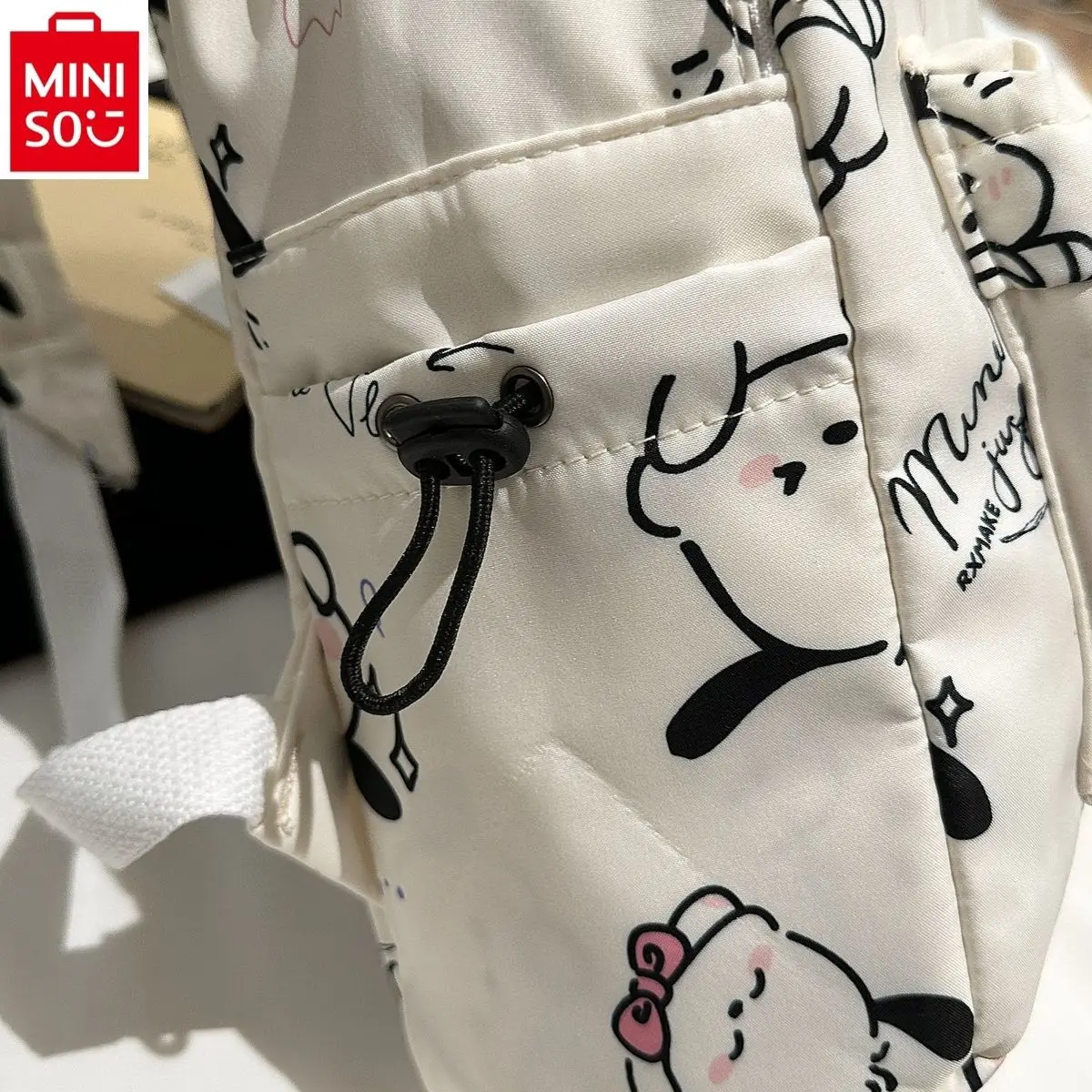 Модный высококачественный нейлоновый рюкзак MINISO Sanrio, студенческий милый вместительный Универсальный дорожный рюкзак для хранения