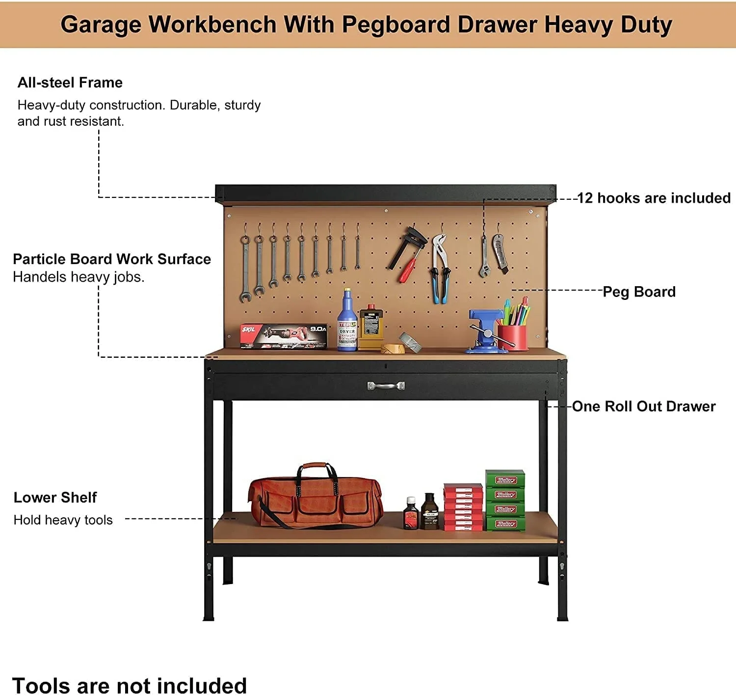 Multipurpose Wood Homemade Tool Trolley Workbench