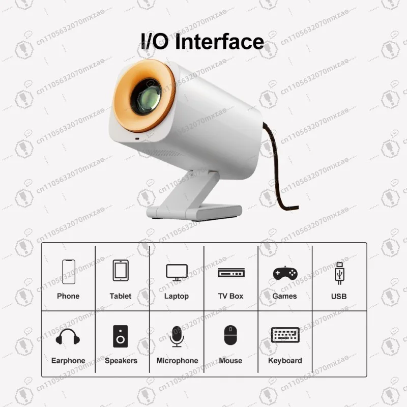 

Mini Ceiling Projector for Bedroom - Ultra HD 5G WiFi Wireless Screen Mirroring Compact Home Theater