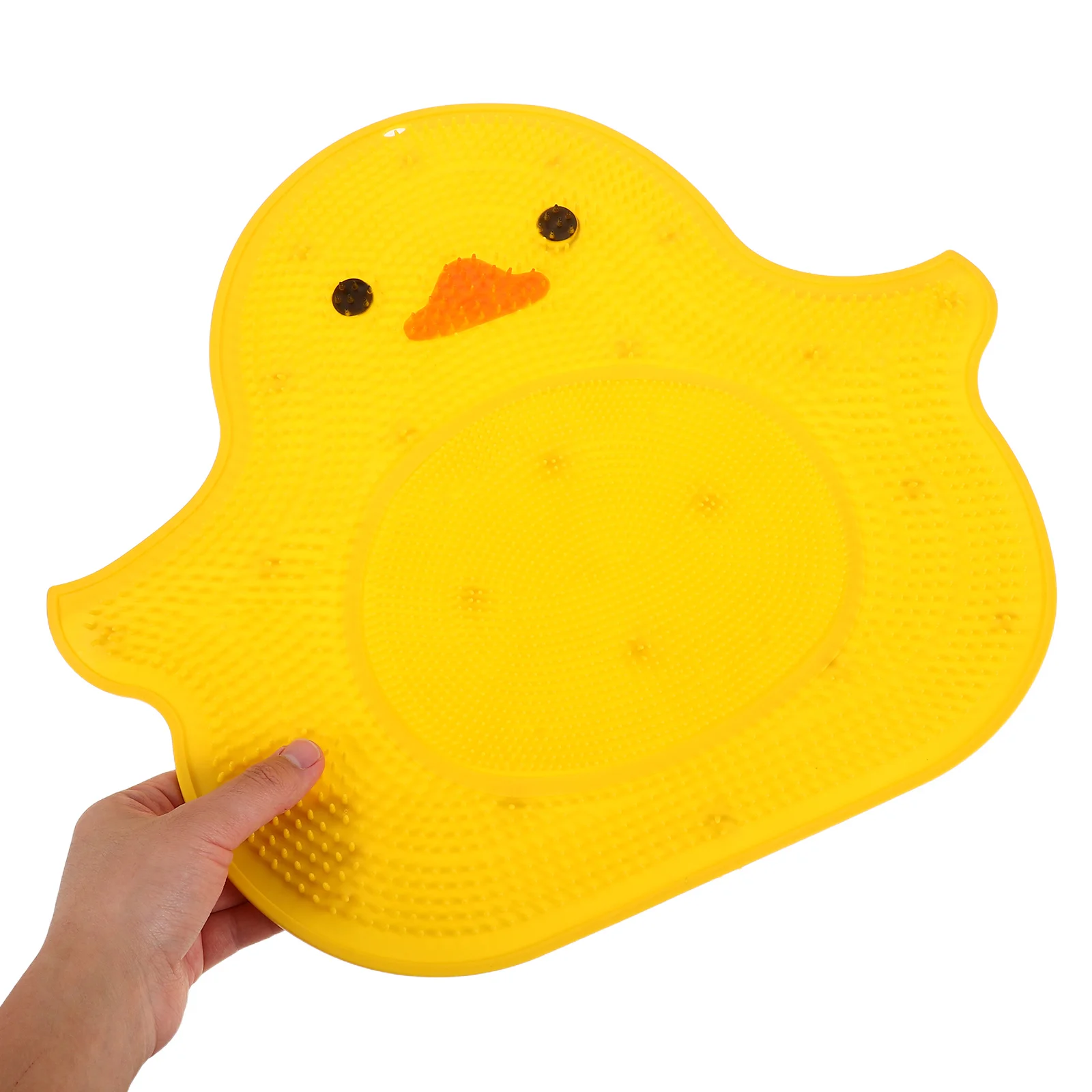 

Silicone Massage Non-slip Bath Foot Pad Scrubber Yellow Duck Shower Bathroom Mat Suction Cups Easy Clean Family Use Foot