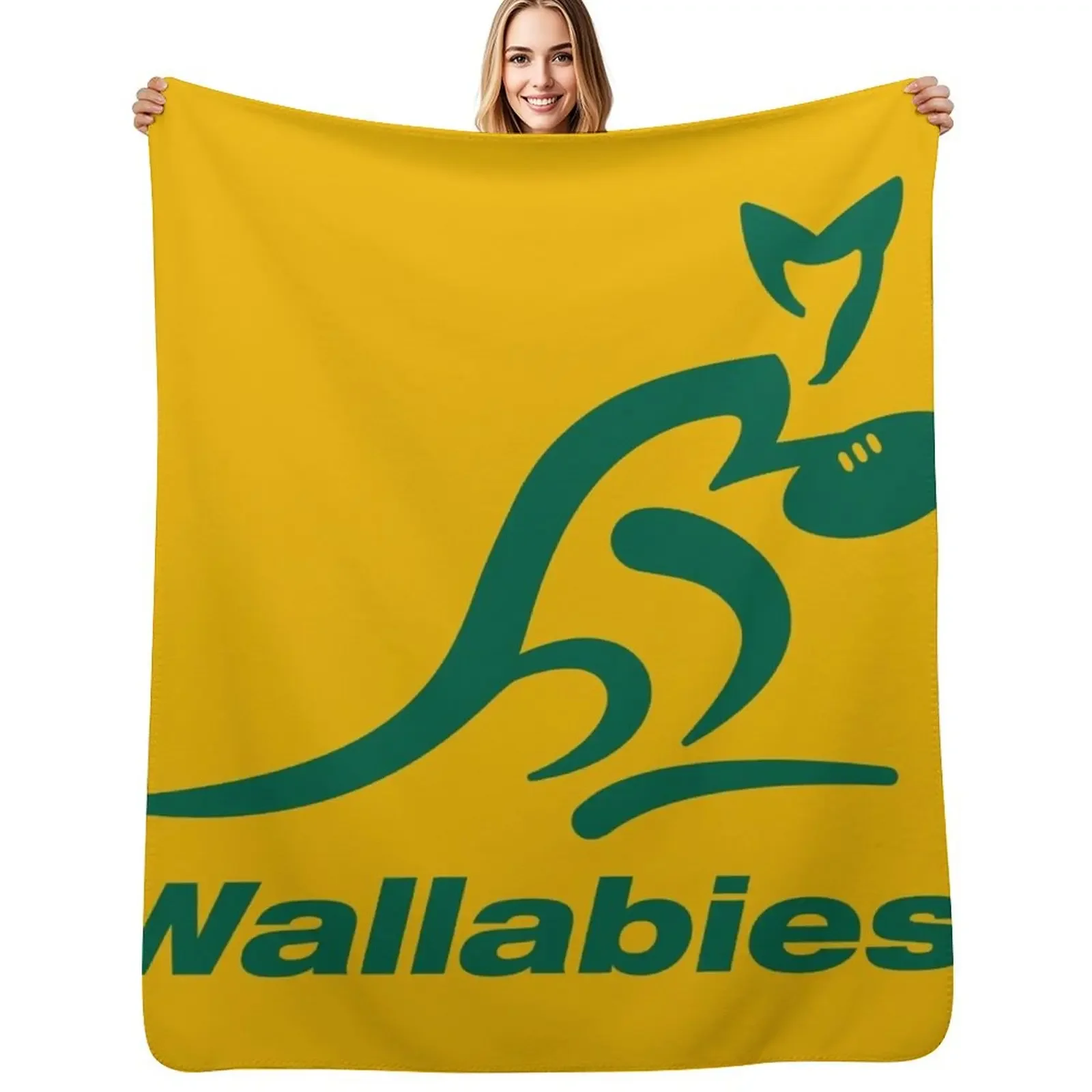 

Australia Rugby Wallabies Yellow Wallaby Throw Blanket Summer Beddings Beautifuls anime Blankets For Sofas Blanket