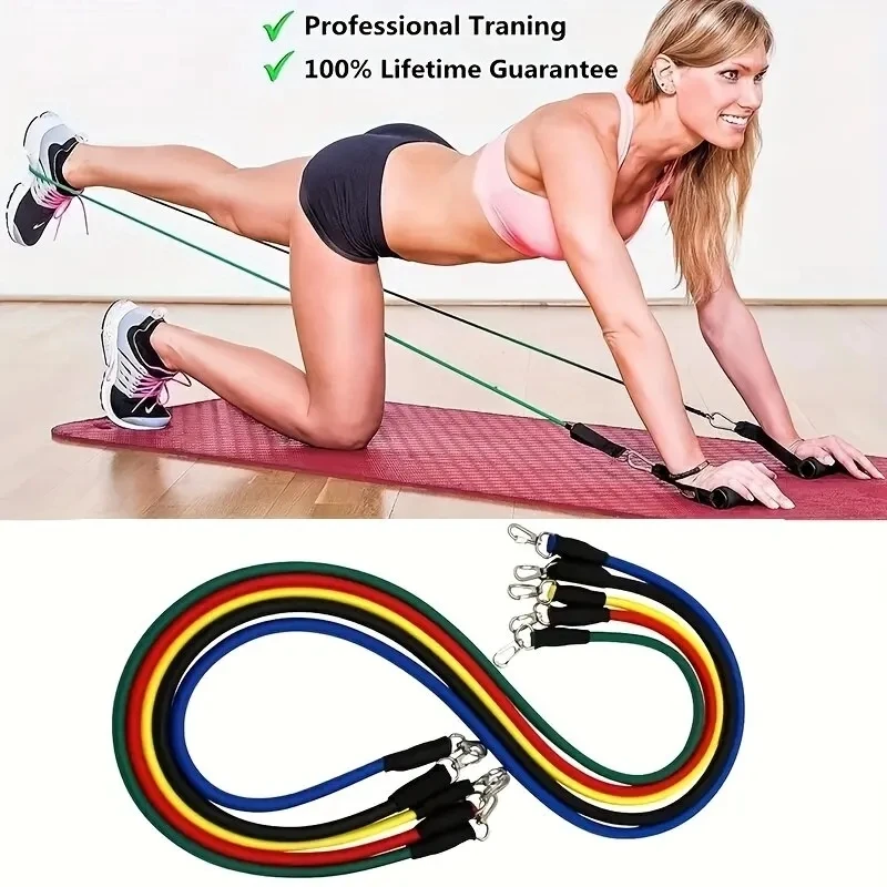 Bodybuilding Resistance Bands Gym Rubber Sport Elastic Rope Pull Fitness Sports Accessories Portable Equipment 100LBS Tape Bands