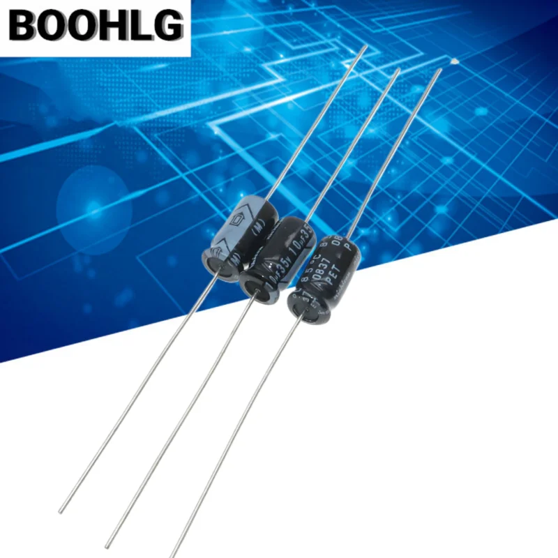 10PCS 10UF 35V Nijikang fever Electrolytic capacitor 35V 10UF 6X11 axial