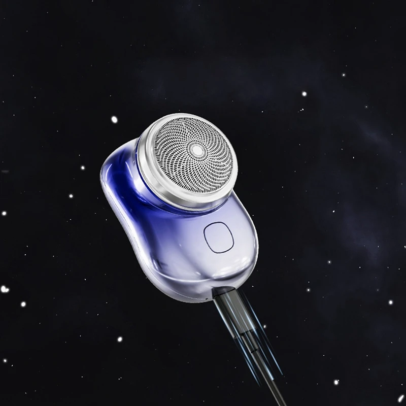 Лучшие предложения Мини-электробритва для мужчин Портативная дорожная электробритва Моющийся триммер для бороды USB Перезаряжаемая бритва для лица и бороды