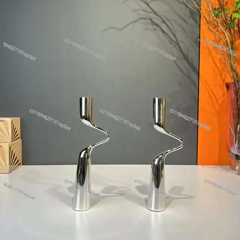 Luxury Metal Double-Headed Candle Holder, Dining Table & Living Room Decor