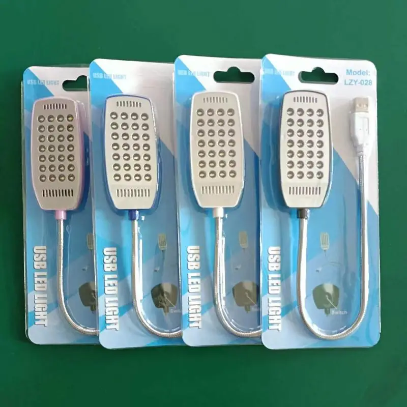 USB Switch LED 28LEDs Light 4 Colors Flexible Metal Lamp Tube Book Reading Lights For Notebook Furniture Essentials Super Bright