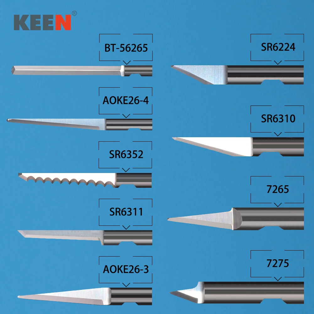 Imagem -03 - Keentools Oscilante Zund Faca de Corte Digital Cortador Couro Carboneto Tungstênio Grooving Lâmina para Dobrar Espuma da Caixa