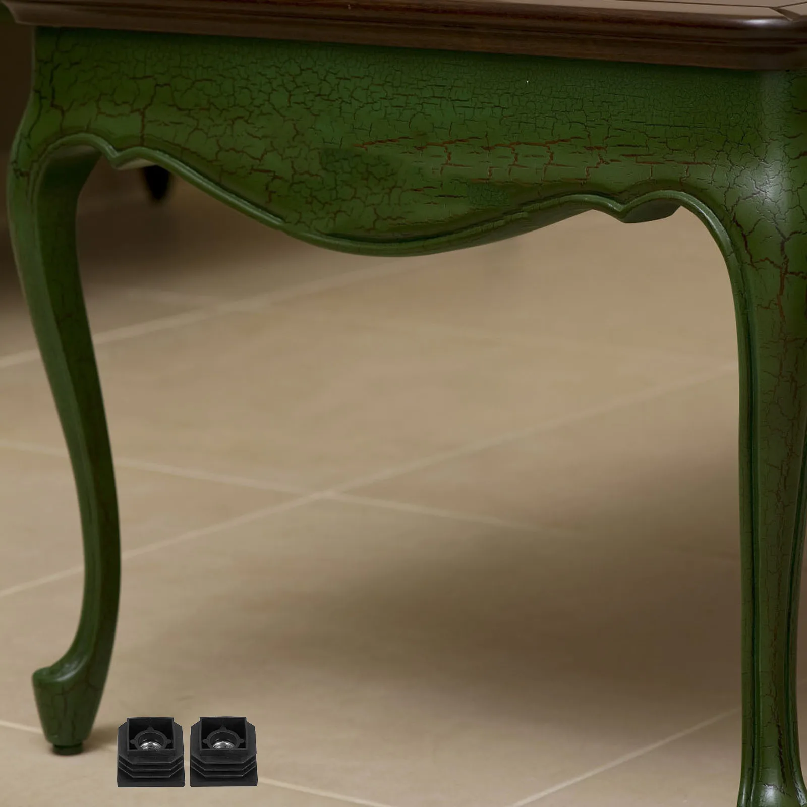 

10Pcs Square Plastic Hole Plugs Black Furniture Floor Protector Pads Chair Leg Levelers Table Leg Covers End Caps for Metal