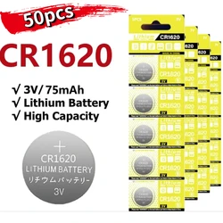 3V CR1620 Lithium Button Battery DL1620 BR1620 ECR1620 5009LC LM1620 CR 1620 KCR1620 30mAh Coin Cell Watch Calculators Batteries