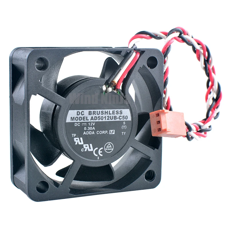 

AD5012UB-C50 5cm 50mm fan 50x50x20mm DC12V 0.30A 3pin Dual ball bearing high-speed cooling fan for chassis CPU