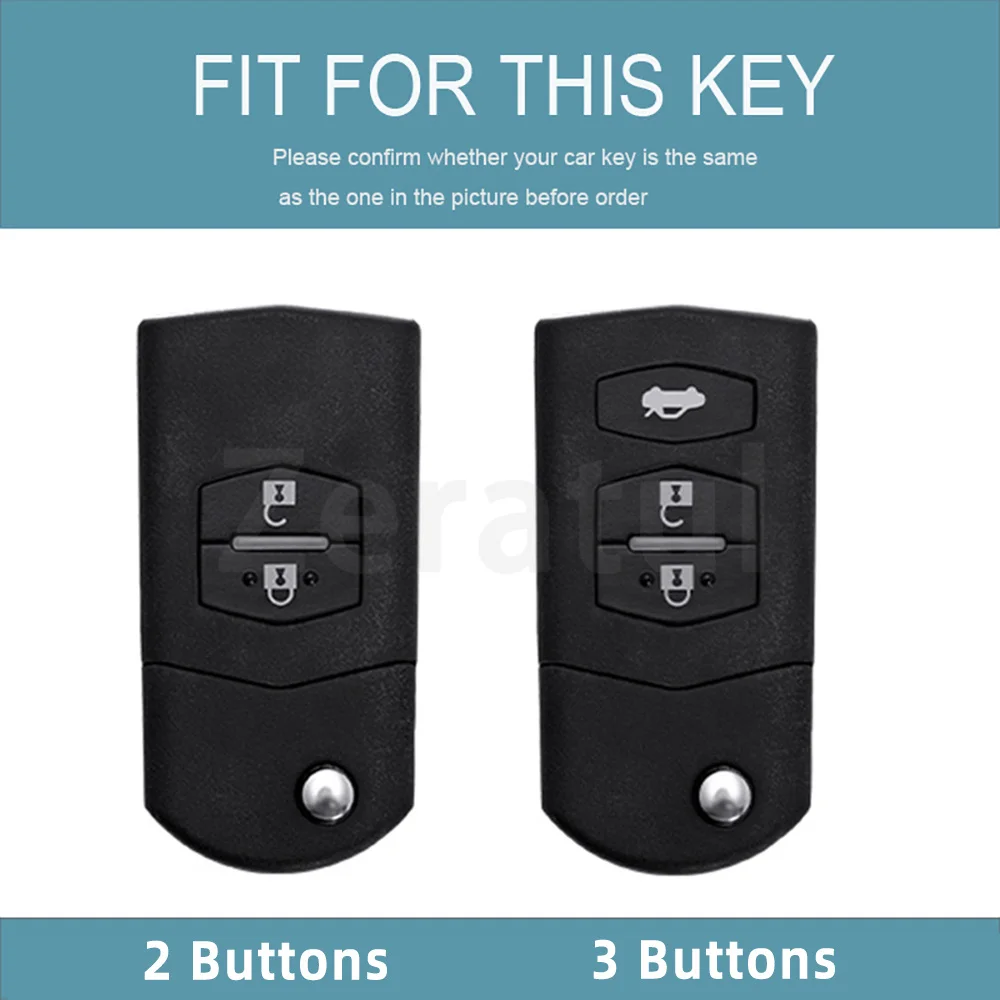Car Keychain Protection Gun Grey TPU Keyless For Mazda CX7 CX9 RX8 M3 M5 M6 CX-5 Demio 2 3 5 6 MX5 MPV Shell Key Case Cover Fob