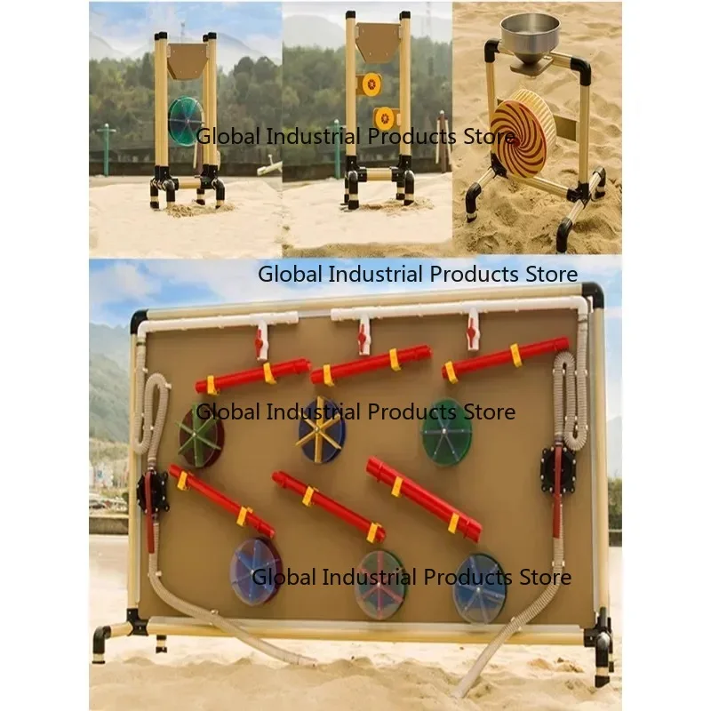 Hot and popular items sand pool area water toys children's playground outdoor wooden sand play equipment pumping well water pipe