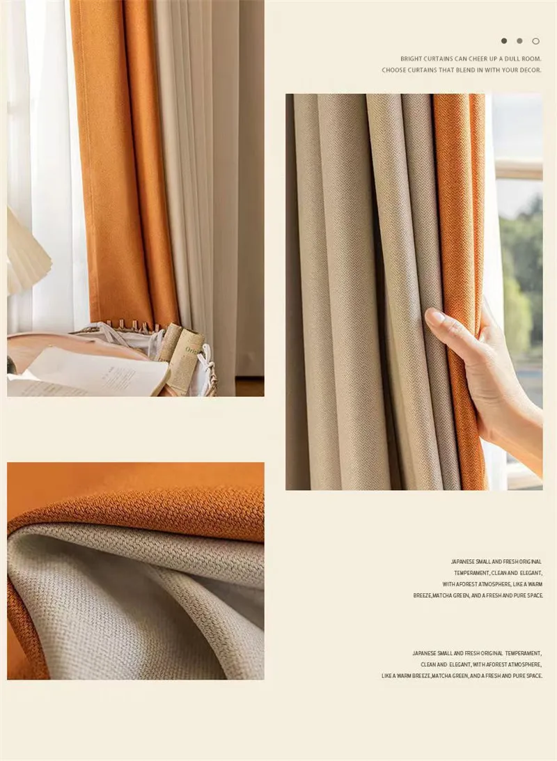310 cm Höhe 75–90 % Verdunkelungsvorhänge für Wohnzimmer, einfarbig, passender Klang, reduziert Beige, Schlafzimmervorhänge nach Maß – Detail 32