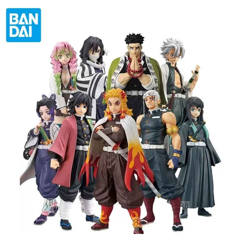 

bandai Original Demon Slayer Anime Figure Tripping with Nine Pillars Action Figure Toys for Boys Girls Children Birthday Gifts