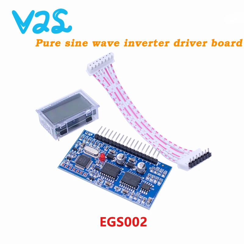 

5V DC-AC Pure Sine Wave Inverter SPWM Driver Board EGS002 12Mhz Crystal Oscillator EG8010 + IR2113 Driving Module LCD