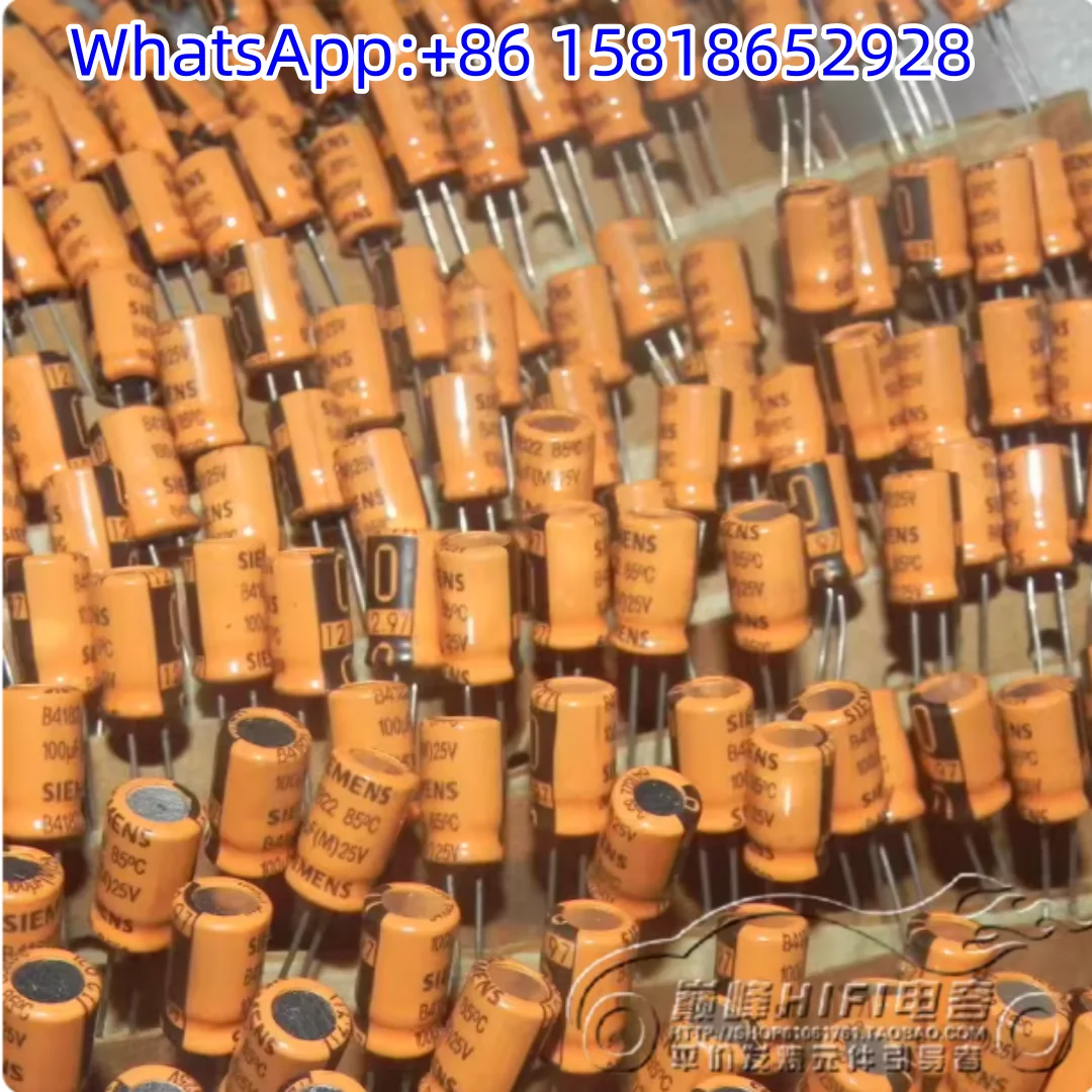 20pcs Old Model SIEMENS Orange 25V100UF Digital Grinder Through-Hole Audiophile Electrolytic Capacitor