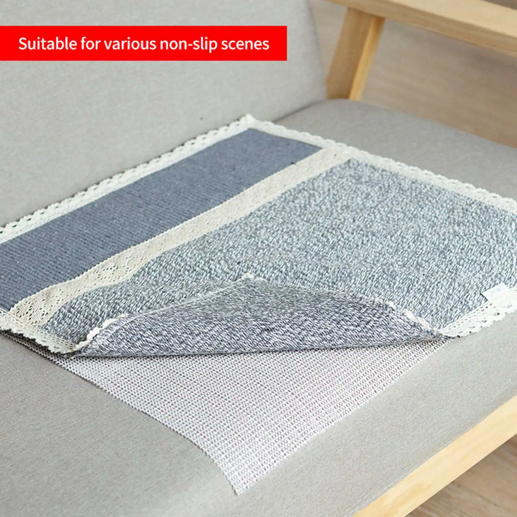 

ABKW-2X Anti Slip Rug Underlay,Anti Slippery Mat Underlay,PVC Cuttable Non Slip Mat,For Drawers Shelves Tray Carpet 120X200CM