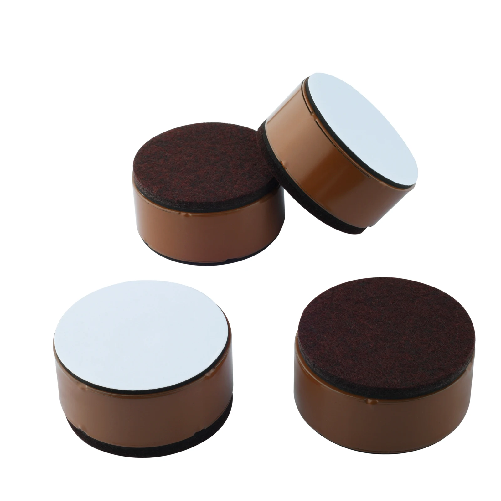 4pcs Furniture Riser Pad Round/Square Solid Carbon Steel Bed Table Chair Sofa Lift Add 30mm Height Self-adhesive Protect Floor