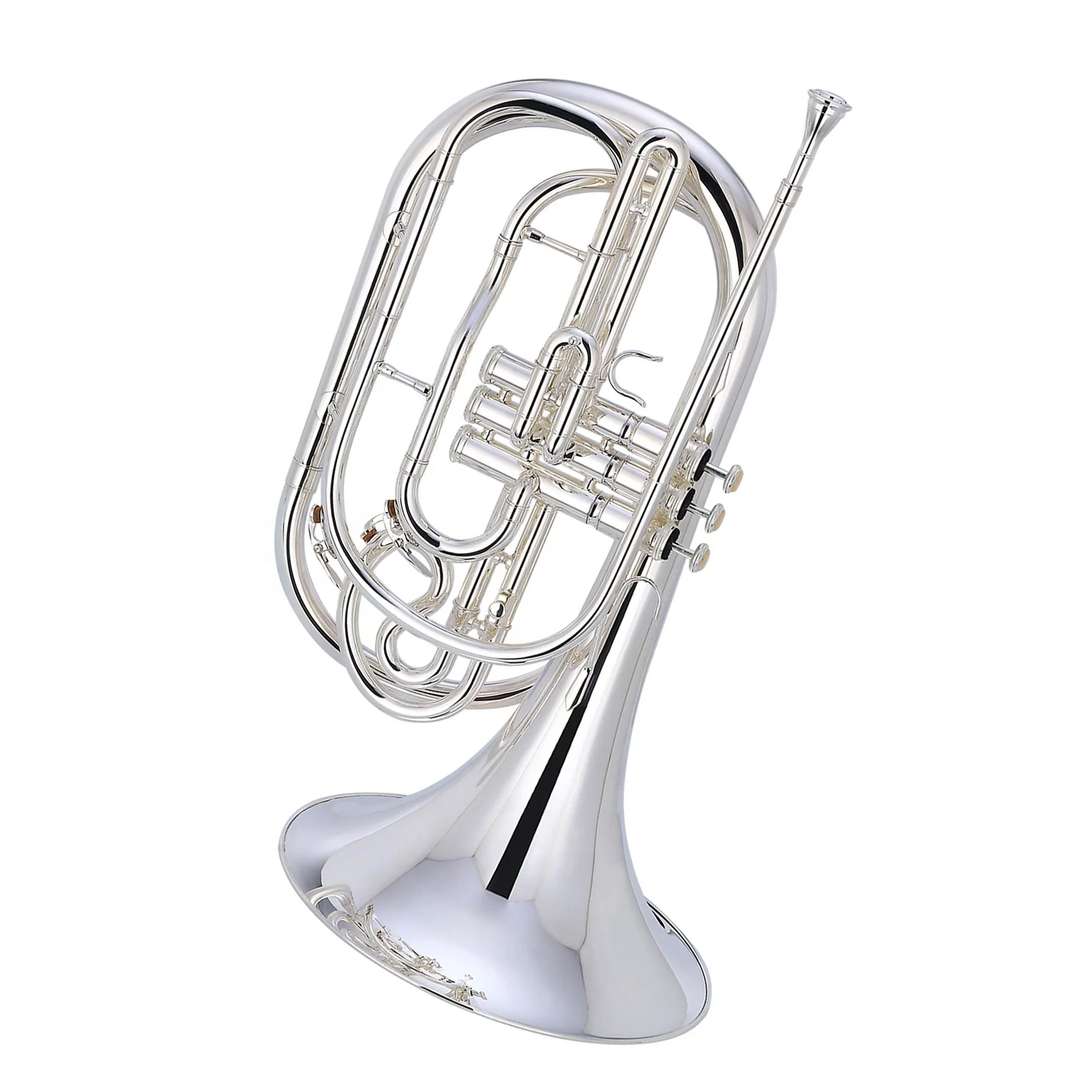 OEM Production Epoxy Lacquer Finish Yellow Brass Marching Bb French Horn