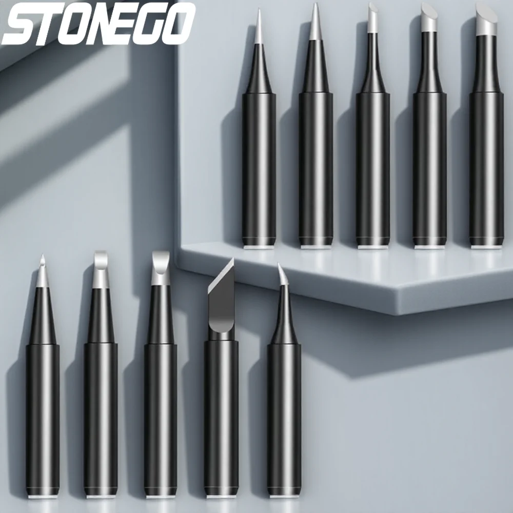 Vendita calda 900M 936 937 938 969 8586 852D Compatibile con punte per saldatore rivestite in lega nera per strumenti di saldatura professionali