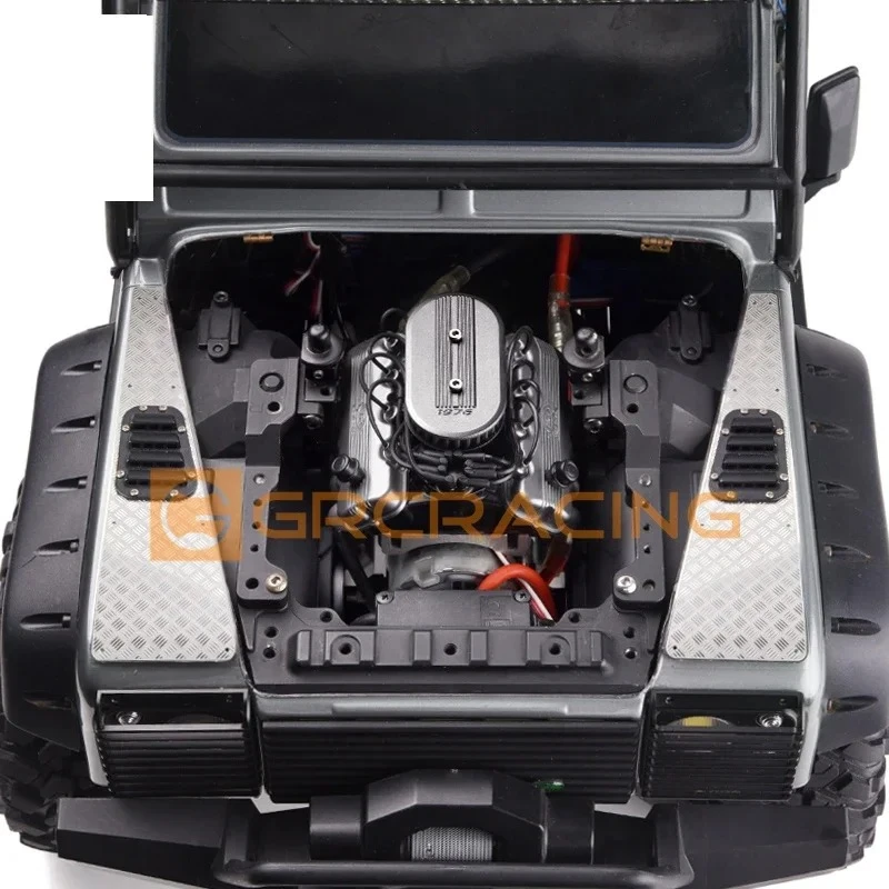 พัดลมหม้อน้ำเครื่องยนต์จำลองคลาสสิก V8 F76 427 SOHC สำหรับรถบังคับวิทยุ 1/10 RC Crawler Car Traxxas TRX4 TRX6 G500 SCX10 D90 VS4 อัพเกรด