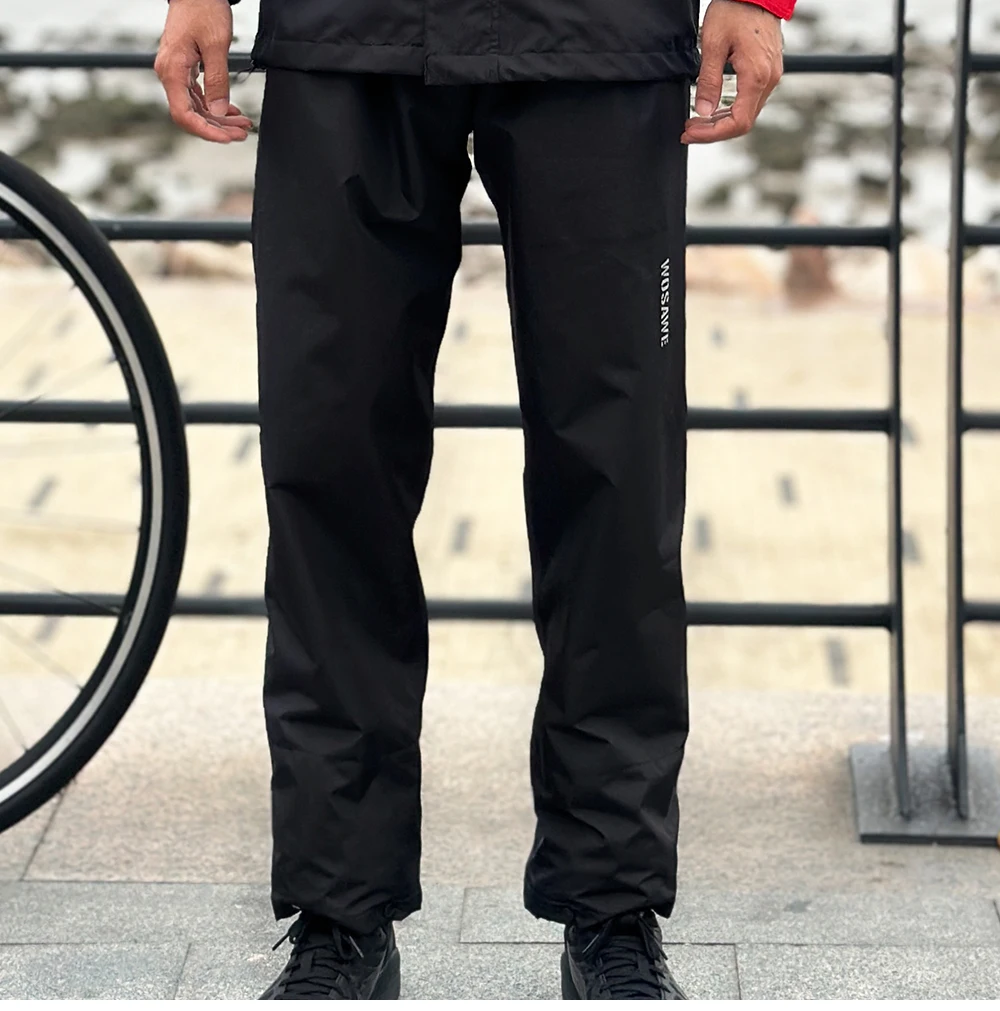 WOSAWE Radfahren Regenhose Outdoor Regenschutz Hosen Motorrad Klettern Camping Radfahren Sport Berg Regen Hosen Überschuhe – Detail 4