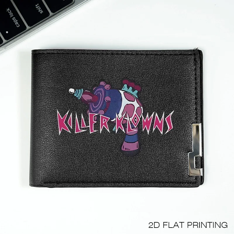 Killer Klowns Portafoglio in PU premium dal design minimalista per uomo, leggero e durevole, accessorio alla moda per il trasporto quotidiano